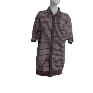 Buffalo David Bitton button front cardigan short sleeve womens size Large